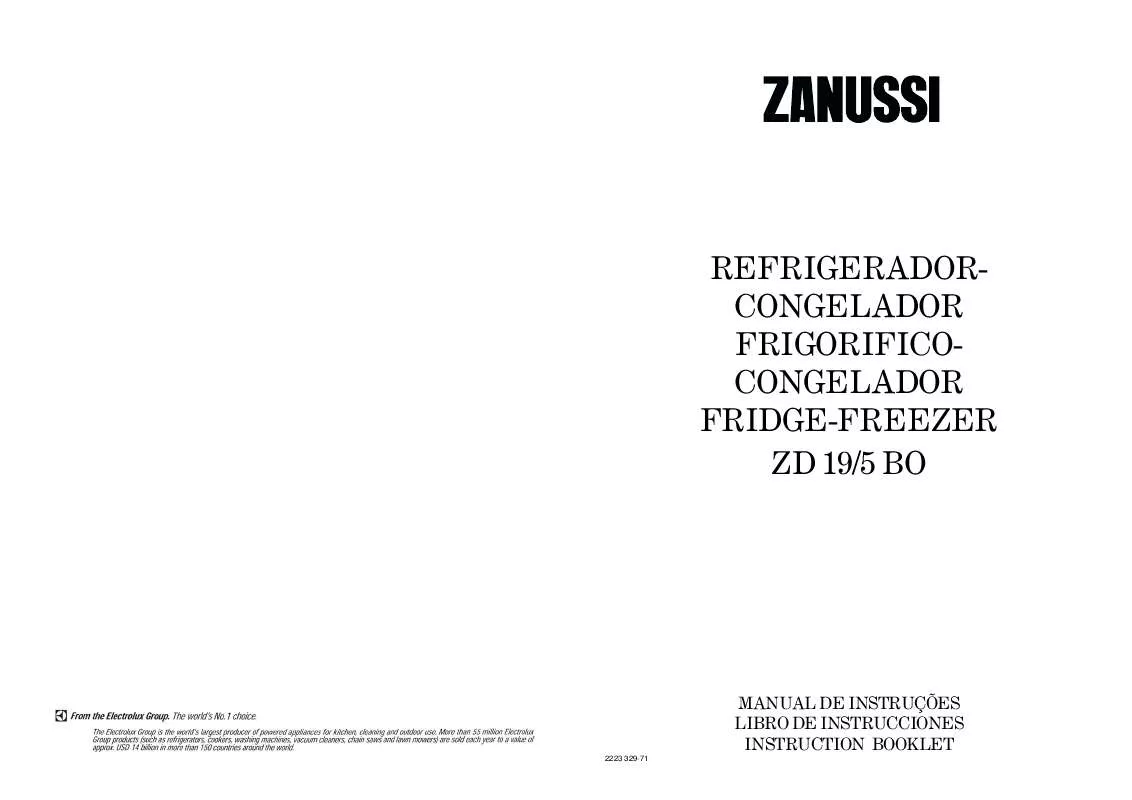 Mode d'emploi ZANUSSI ZD19/5BO