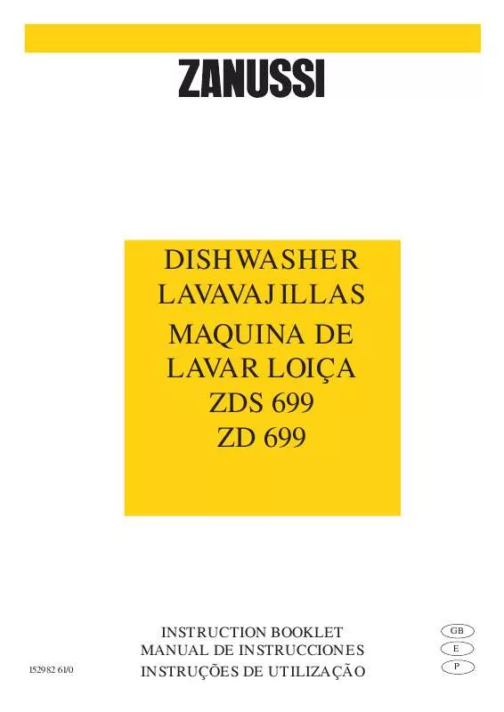 Mode d'emploi ZANUSSI ZDS699EA