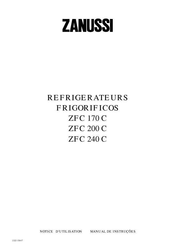 Mode d'emploi ZANUSSI ZFC200C