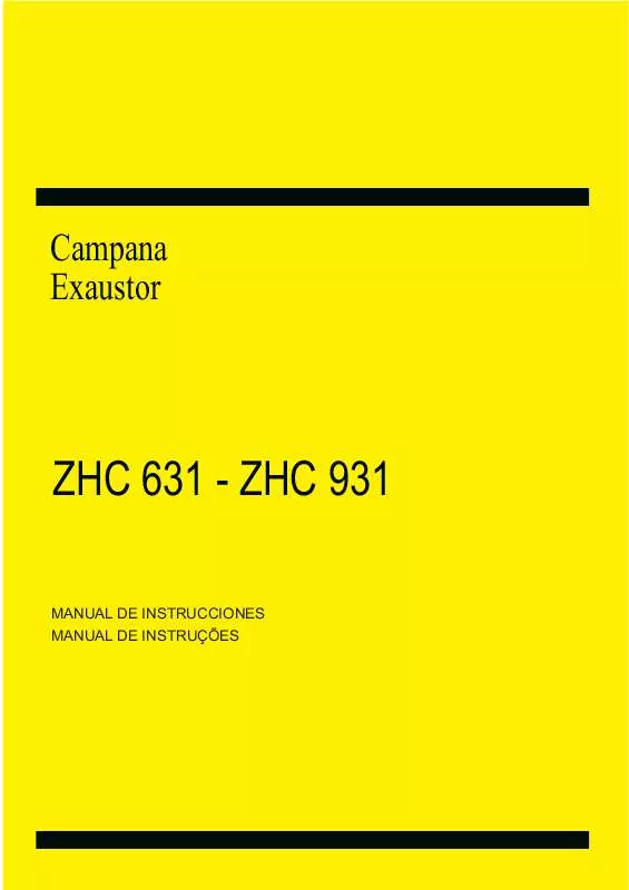 Mode d'emploi ZANUSSI ZHC931X