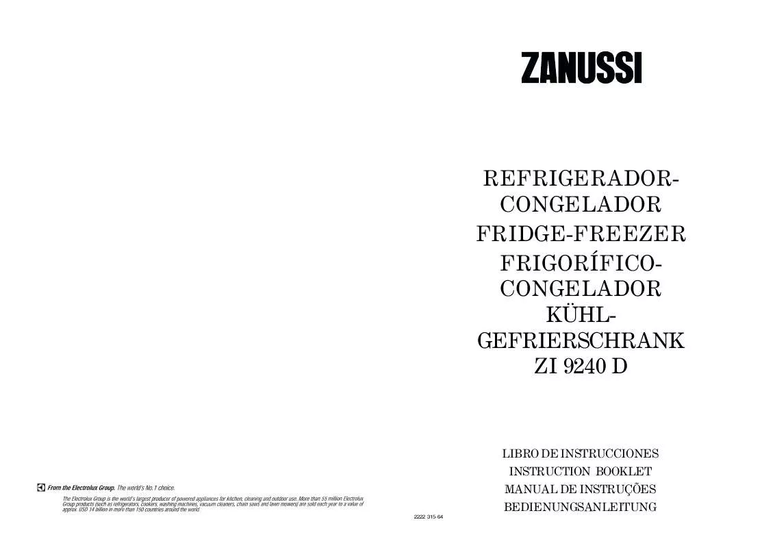 Mode d'emploi ZANUSSI ZI9240D