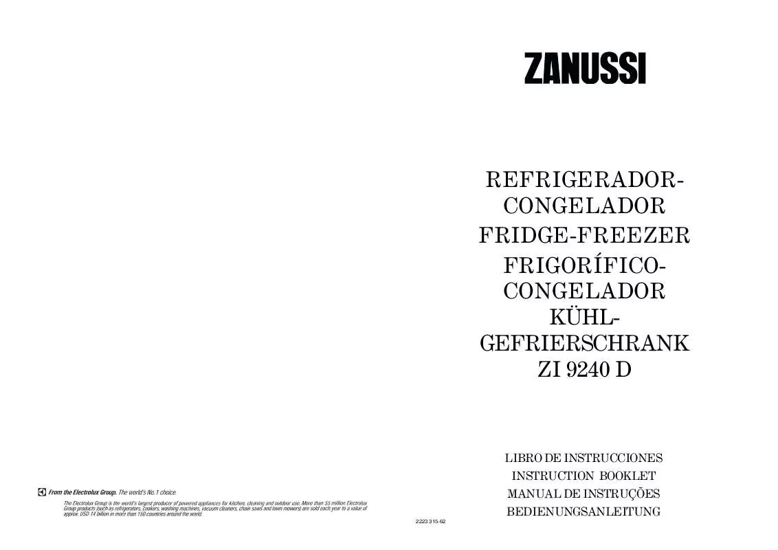 Mode d'emploi ZANUSSI ZI9240DA