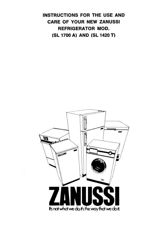 Mode d'emploi ZANUSSI ZKT351BV