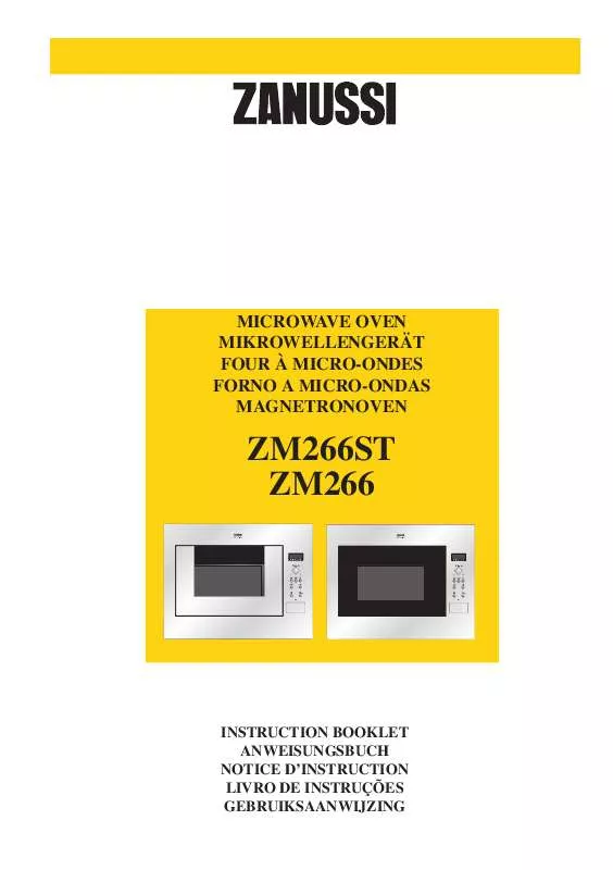 Mode d'emploi ZANUSSI ZM266STW