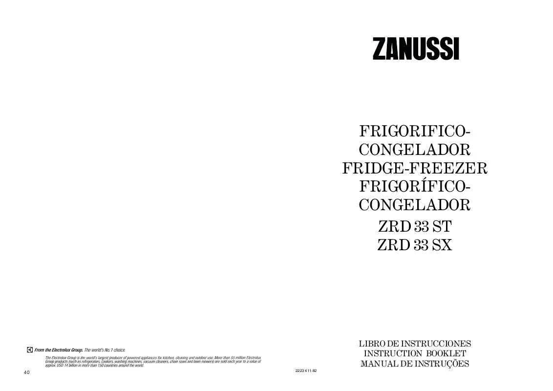 Mode d'emploi ZANUSSI ZRD33ST