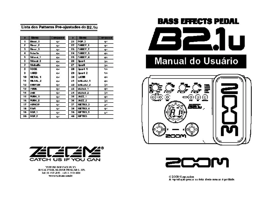 Mode d'emploi ZOOM B21U