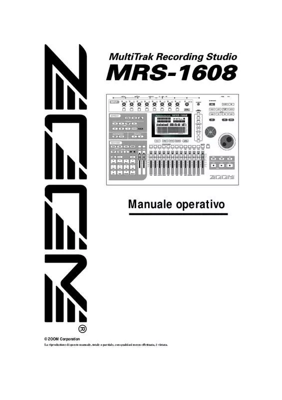 Mode d'emploi ZOOM MRS1608