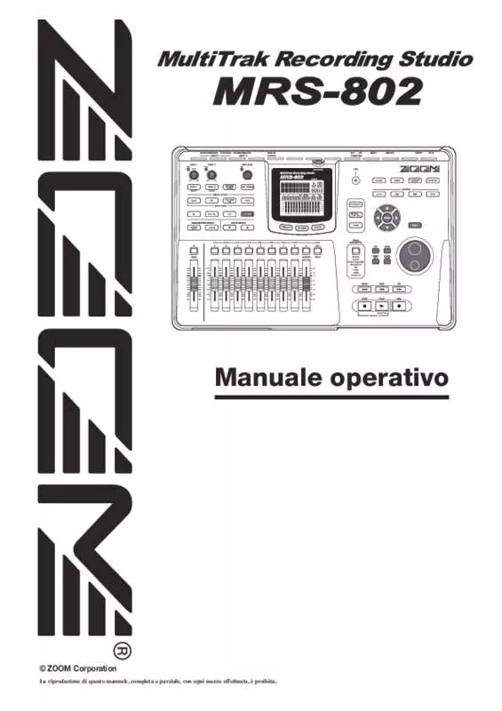 Mode d'emploi ZOOM MRS802